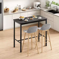 PexFix 47 Counter Height Pub Bar Table Black Rectangular Dining Counter Tables For Cafe Kitchen And Studyroom