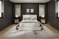 Bed Frame with 4 Storage Drawers, Platform Bed Frame with Upholstered Channel Tufted Headboard, Strong Wooden Slats Support, No Box Spring Needed
