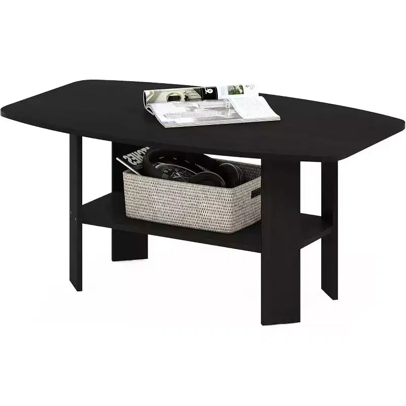Summit Adventure Minimalist Style Coffee Table, Modern Espresso Table, Living Room Small Coffee Table