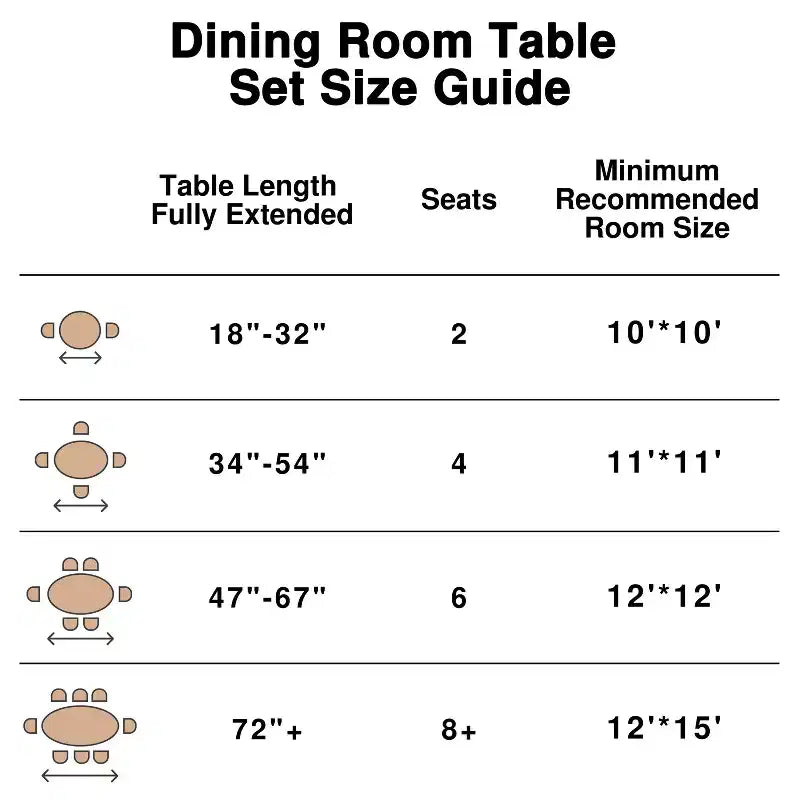 Table à manger ronde en bois massif de 42 po – 4 places, finition brune