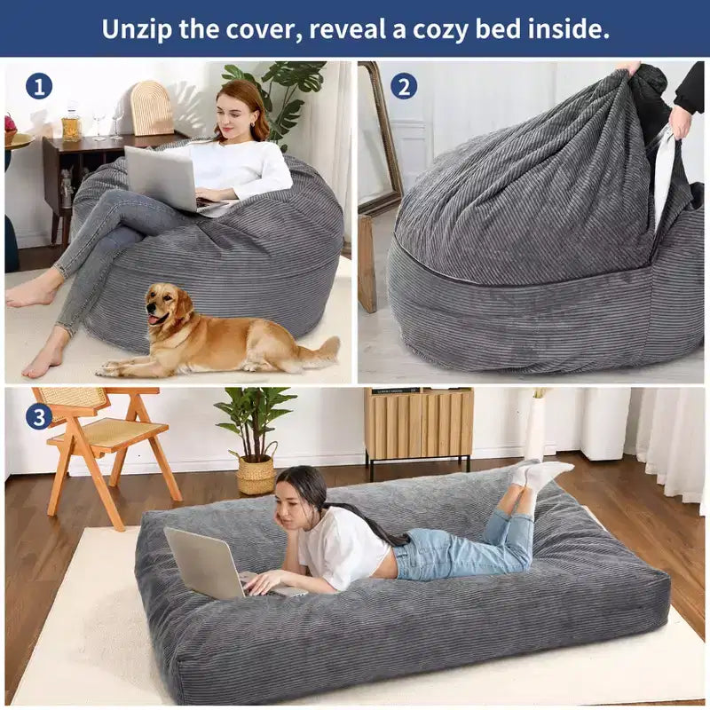 Fauteuil poire convertible et lit