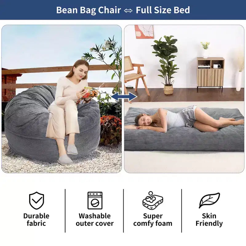 Fauteuil poire convertible et lit