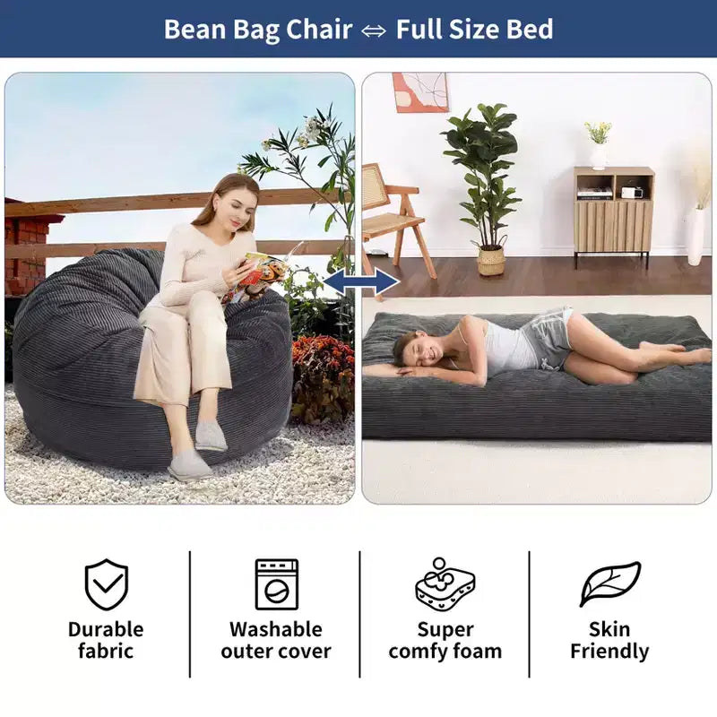 Fauteuil poire convertible et lit