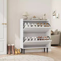 COZONY 2-Drawer Shoe Cabinet with Adjustable Shelf  Flip Drawer Hidden Shoe Storage Organizer for Entryway, Hallway & Living Room