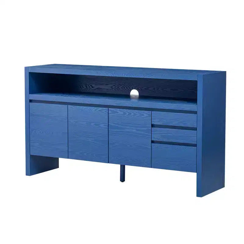 Buffet 3 portes, 3 tiroirs et étagère semi-ouverte