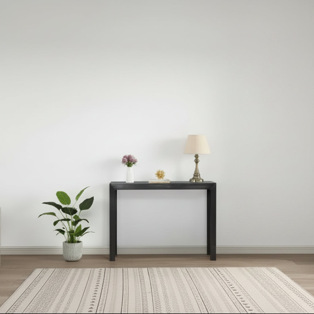 Table console rectangulaire en bois de 46 po