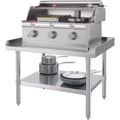 Commercial Stainless Steel Prep Table, 28x48 Heavy Duty Work Table, Adjustable Undershelf & Side Risers, for Restaurant Kitchen, Food Service