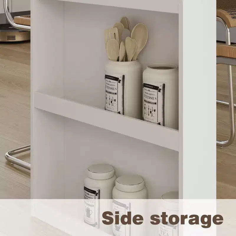 Armoire de rangement de 210 cm de large pour buanderie avec plan de travail, étagères réglables et tiroir