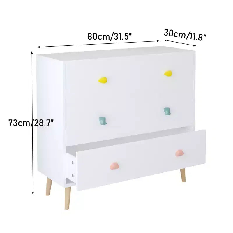 Commode de rangement avec tiroirs – Commode en bois pour chambre à coucher et chambre d'enfant