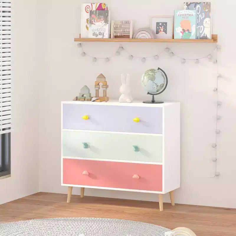 Commode de rangement avec tiroirs – Commode en bois pour chambre à coucher et chambre d'enfant