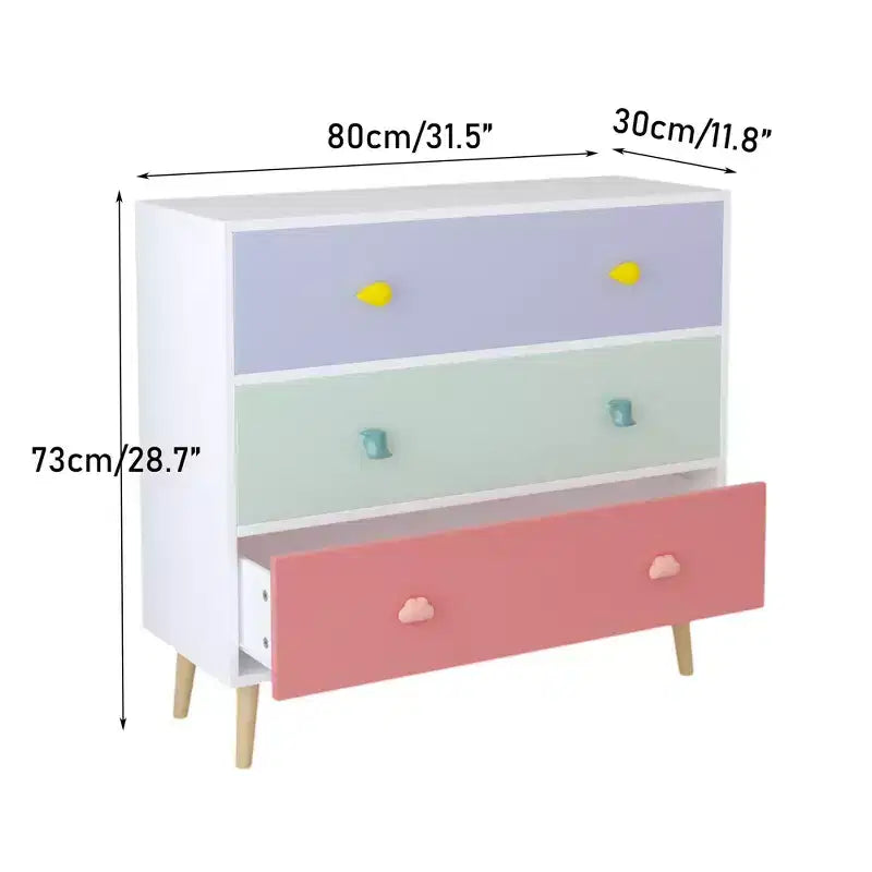 Commode de rangement avec tiroirs – Commode en bois pour chambre à coucher et chambre d'enfant