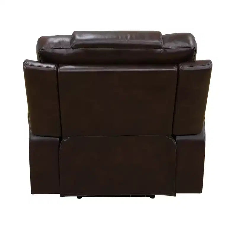 Fauteuil inclinable électrique avec port USB, fauteuil inclinable électrique en cuir, dossier réglable pour salon, marron