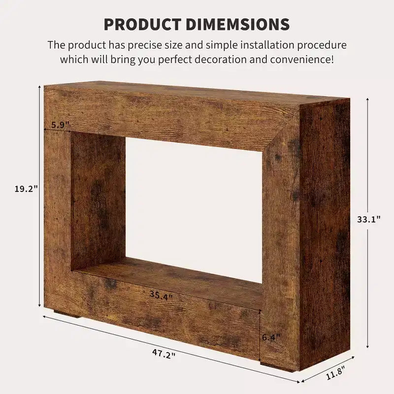Console de 120 cm avec étagères ouvertes