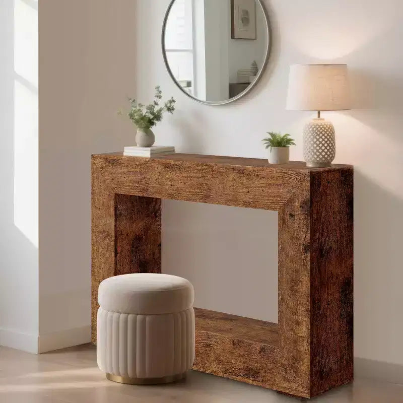 Console de 120 cm avec étagères ouvertes