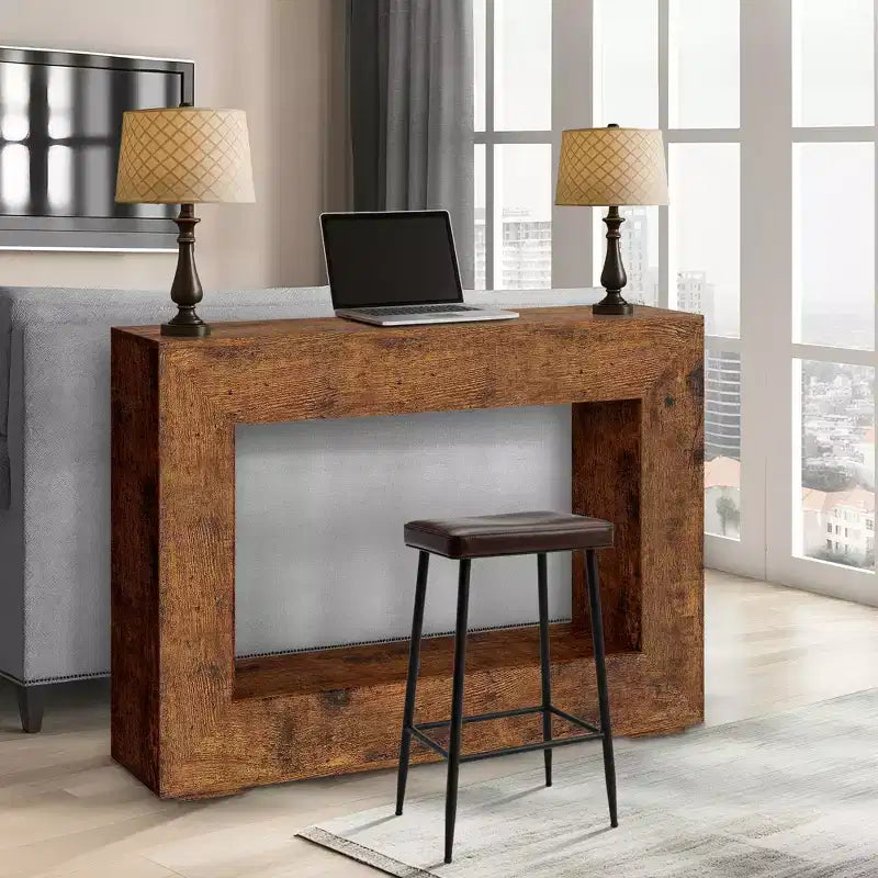 Console de 120 cm avec étagères ouvertes