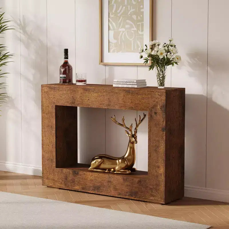 Console de 120 cm avec étagères ouvertes