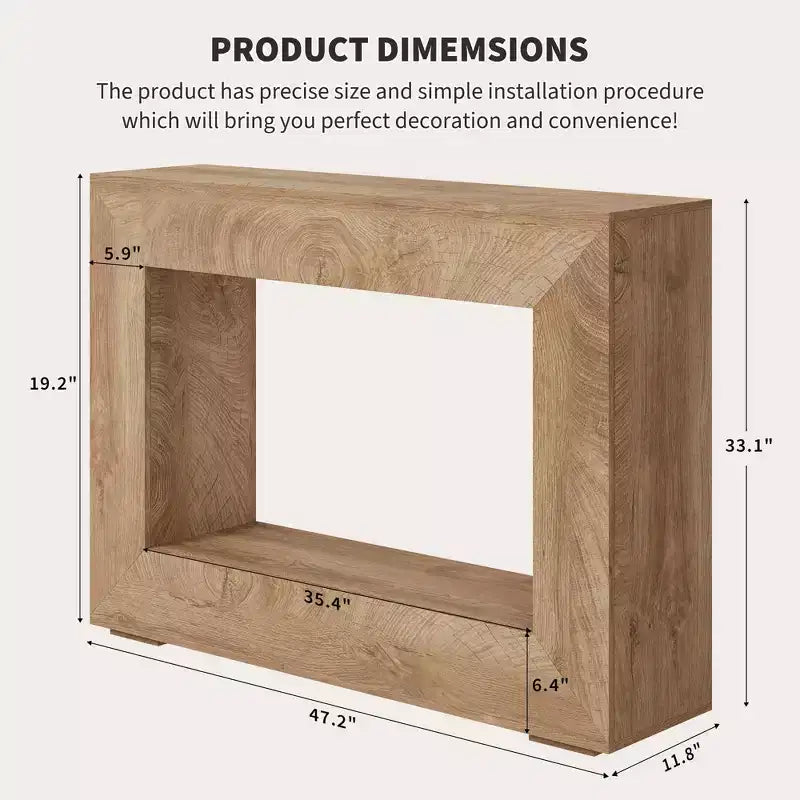 Console de 120 cm avec étagères ouvertes