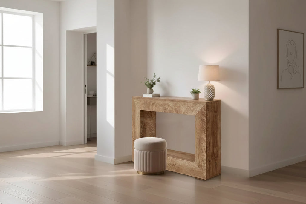 Console de 120 cm avec étagères ouvertes