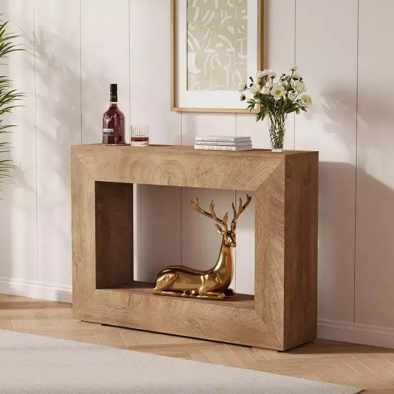Console de 120 cm avec étagères ouvertes