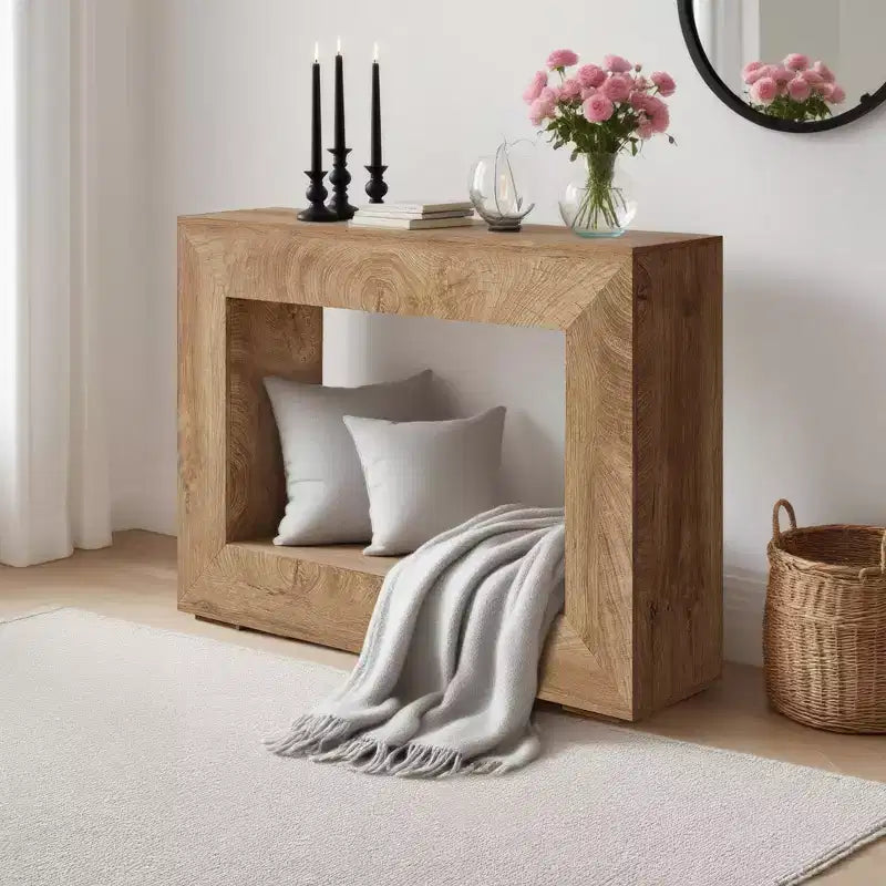 Console de 120 cm avec étagères ouvertes