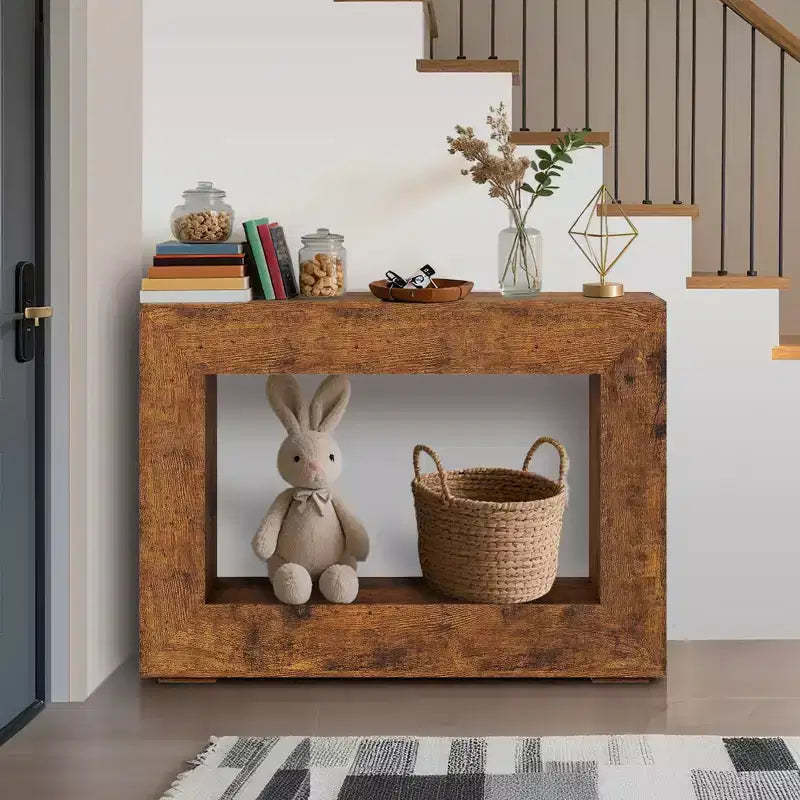 Console de 120 cm avec étagères ouvertes