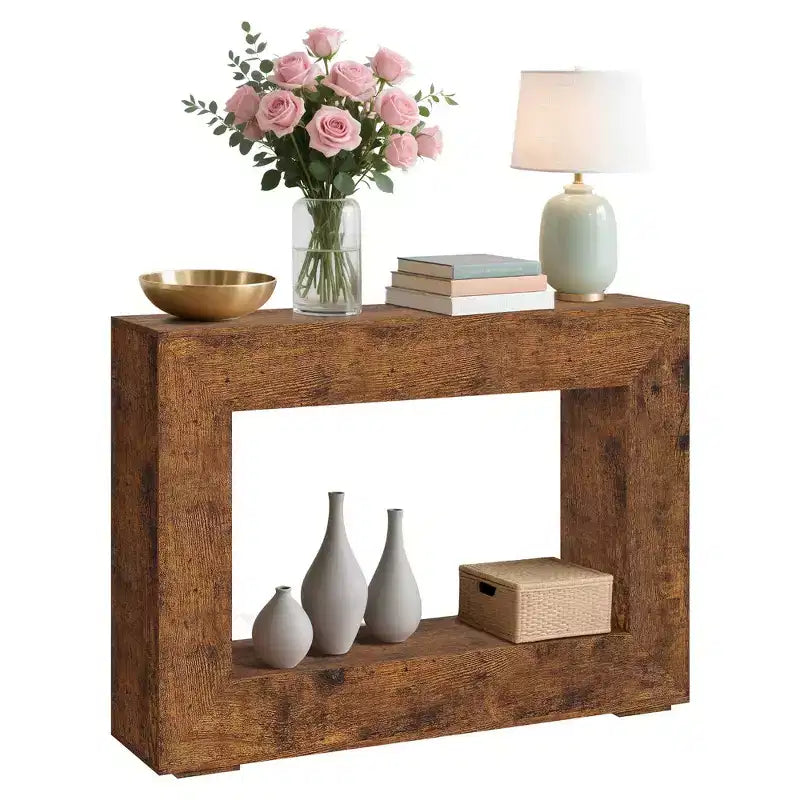 Console de 120 cm avec étagères ouvertes