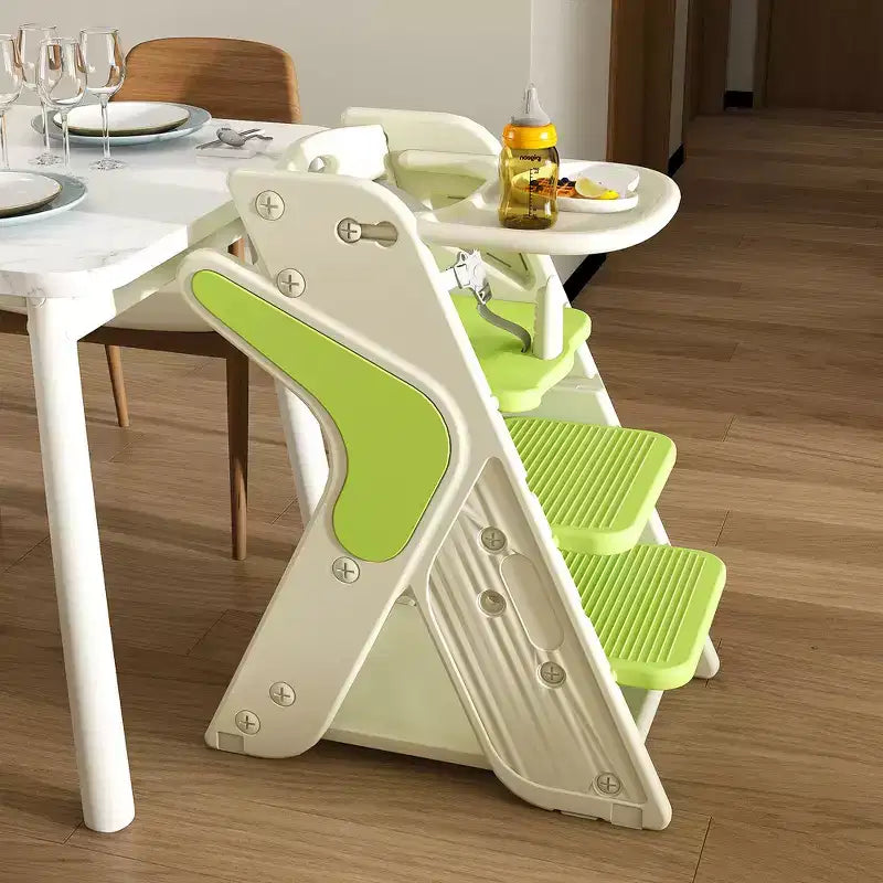 Chaise haute 3-en-1 multifonctionnelle pour tout-petits avec harnais de sécurité et plateau amovible