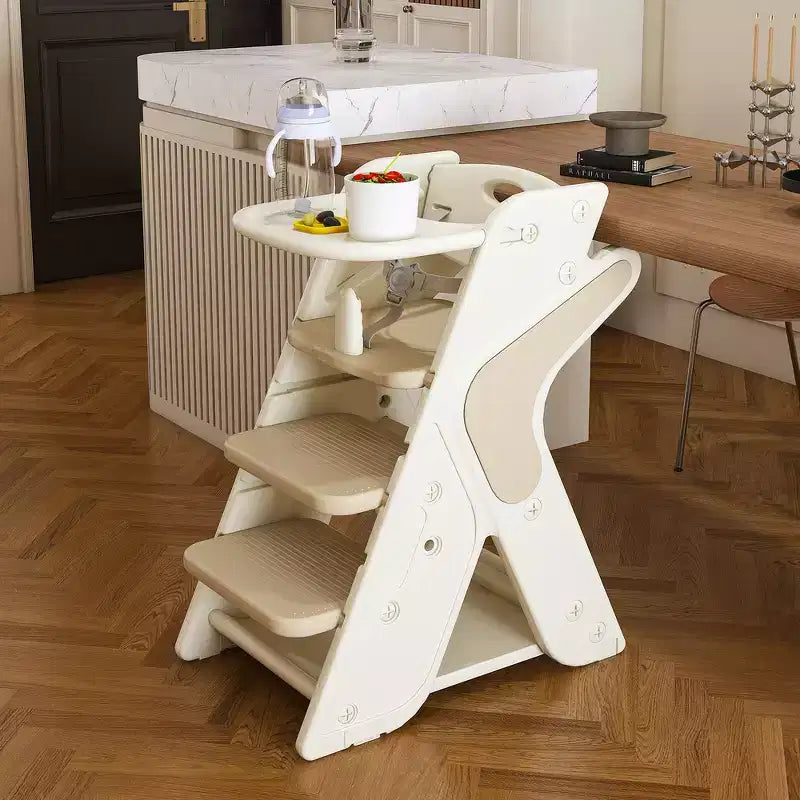 Whisen Multi-Functional Growing Up Dining Chair, Toddler Chair wuth Seat Belts and A Movable Large Dinner Plate