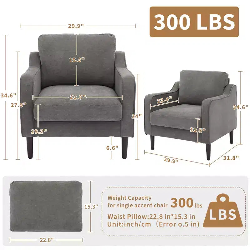 Fauteuil d'appoint du milieu du siècle avec assise rembourrée et cadre en bois